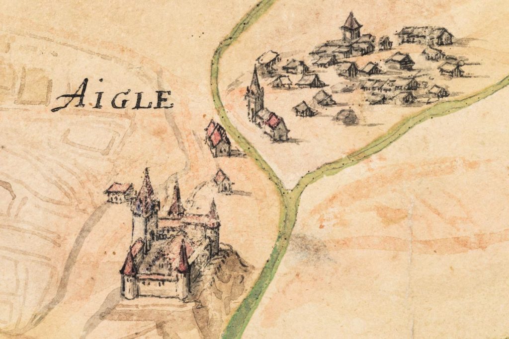 Carte du Rhône de 1634_Aigle