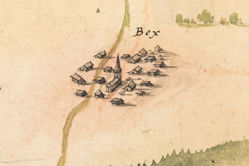 Carte du Rhône de 1634_Bex