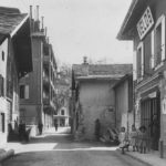 Bex, la rue du Cropt en 1914