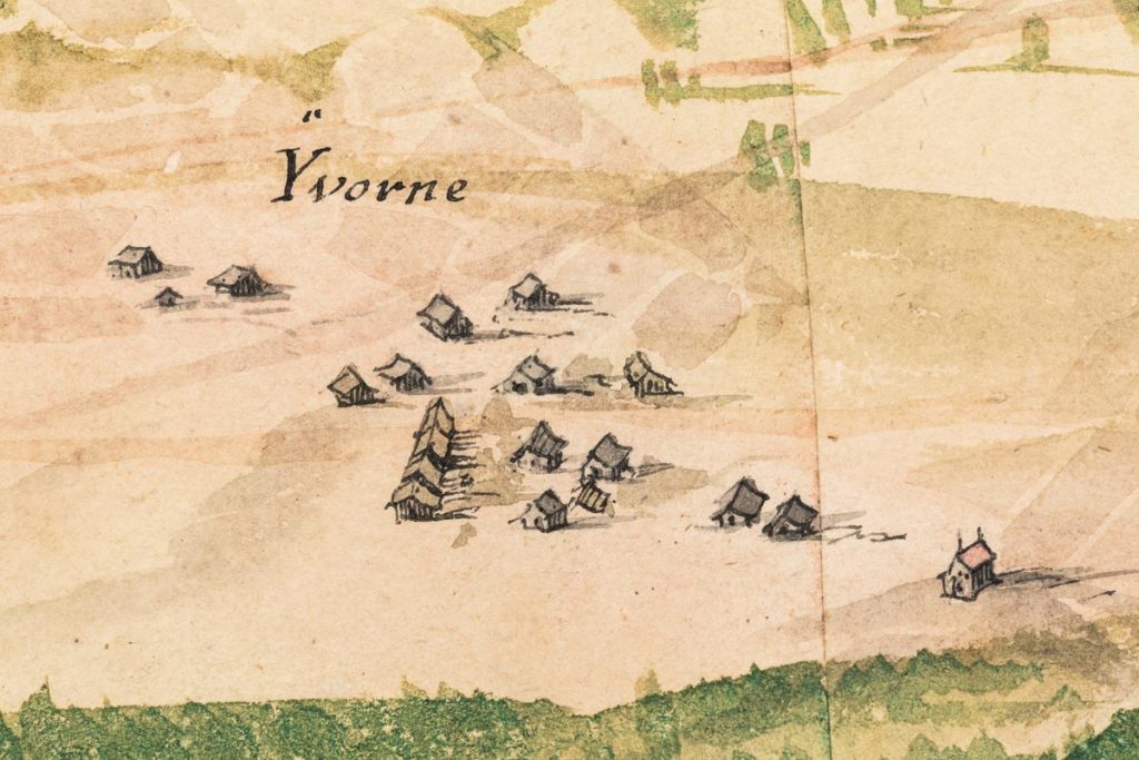 Carte du Rhône de 1634_Yvorne