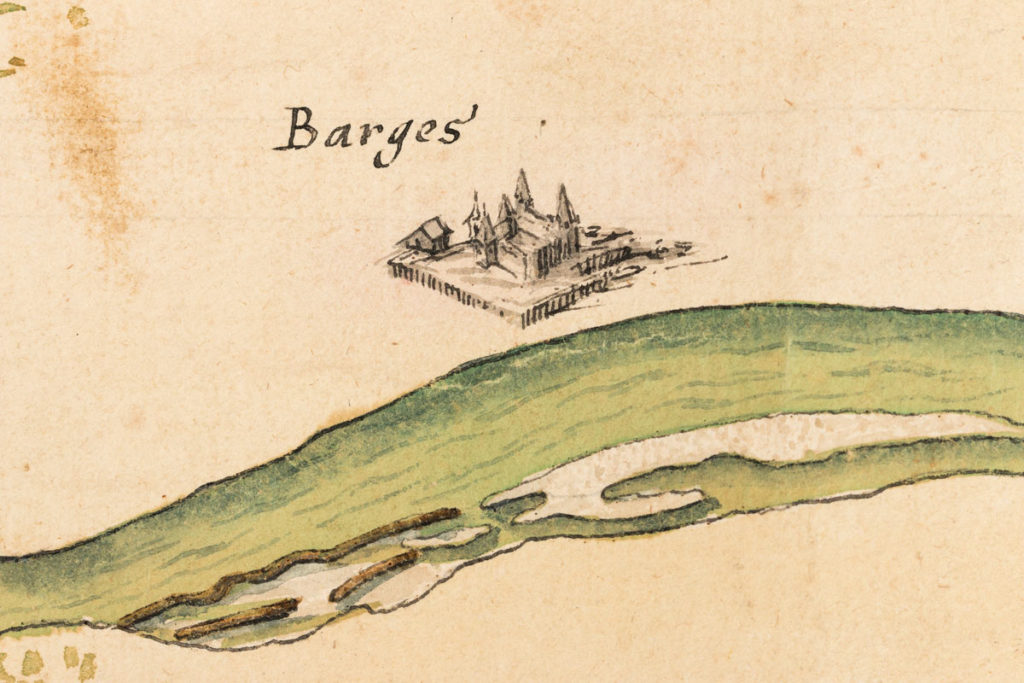 Carte du Rhône de 1634_Les Barges