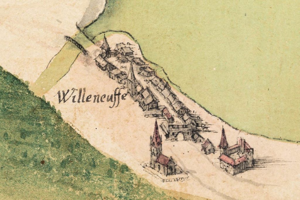 Carte du Rhône de 1634_Villeneuve