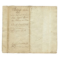 Papier d'un partage absolu entre les enfants de feu Jean Jaques Valet de l'Echaux de Bex daté du 11 janvier 1815