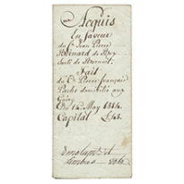 Acquis en faveur de Jean Pierre Bernard de Bex, sorti de Bornuit fait par Pierre François Pache domicilié aux Guéry. Du 14 Mai 1811. Capital frs 48