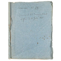 Cahier de journal de Pierre Veillon pour la période du 25 janvier 1845 au 25 juillet 1845. Journal n°52