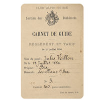 Carnet de guide de Jules Veillon (période 1895 - 1896)