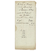 Cédule de frs 110 en faveur de la Bourse des Pauvres de Bex contre Jean Pierre Bernard allié Valet. Du 15 juin 1832