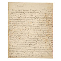 Copie d'une lettre particulière qui a été adressée à Monsieur David, Ministre à Vufflens par Monsieur Bendu, Ministre de la parole de Dieu à Emblans, le 7 Novembre 1734