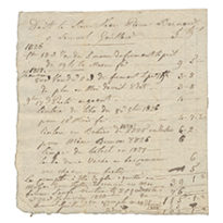 Facture adressée à Jean Pierre Bernard par Samuel Guillard. Années 1826 - 1827