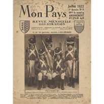 Revue mensuelle-illustration "Mon Pays". Revue n°3, 1ère année, juillet 1922. 20 pages