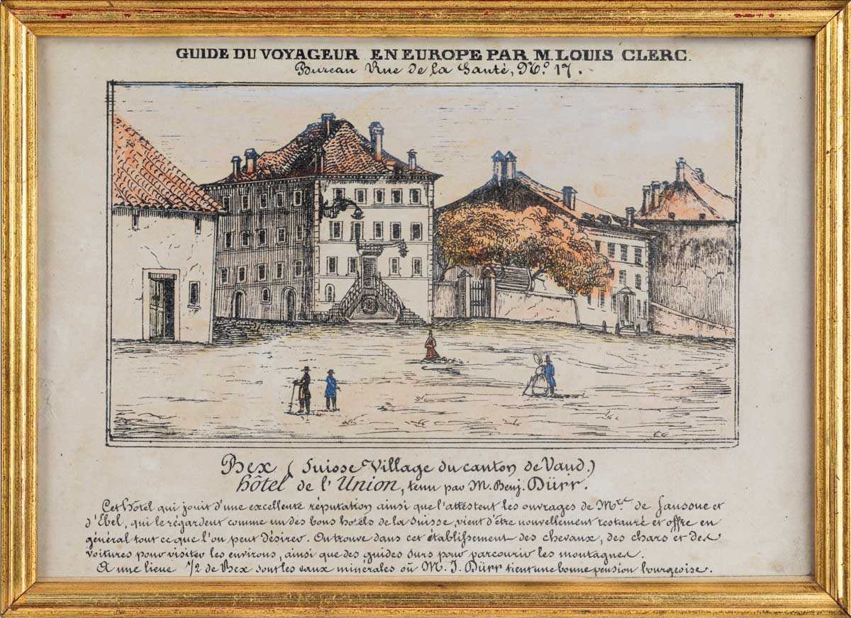 Bex. Village du Canton de Vaud (Suisse). Hôtel de l'Union, tenu par M. Benj. Dürr
