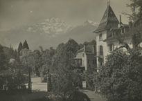 Vue du Grand Hôtel de Bex sur les Dents-du-Midi