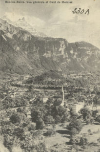 Bex-les-Bains. Vue générale et Dent de Morcles