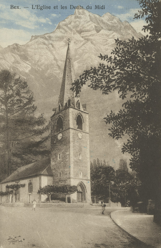 Photo Vintage Suisse - Bex Et La Dent Du Midi - Tirage Albuminé Circa 1880 - Original