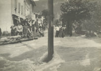 Inondations de Bex, juillet 1910 - Quai de l'Avançon