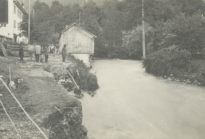 Inondation à Bex, juillet 1910. Quartier de la Teinture