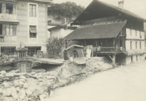 Tirage original "Inondation de Bex, juillet 1910"