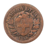 Pièce de deux centimes, 1850