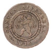 Pièce d'un demi batzen, 1816