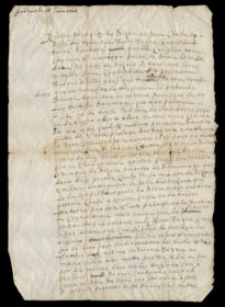 Document concernant des droits pour le passage de tuyaux d'eau ainsi que des dommages à la propriété (document incomplet)