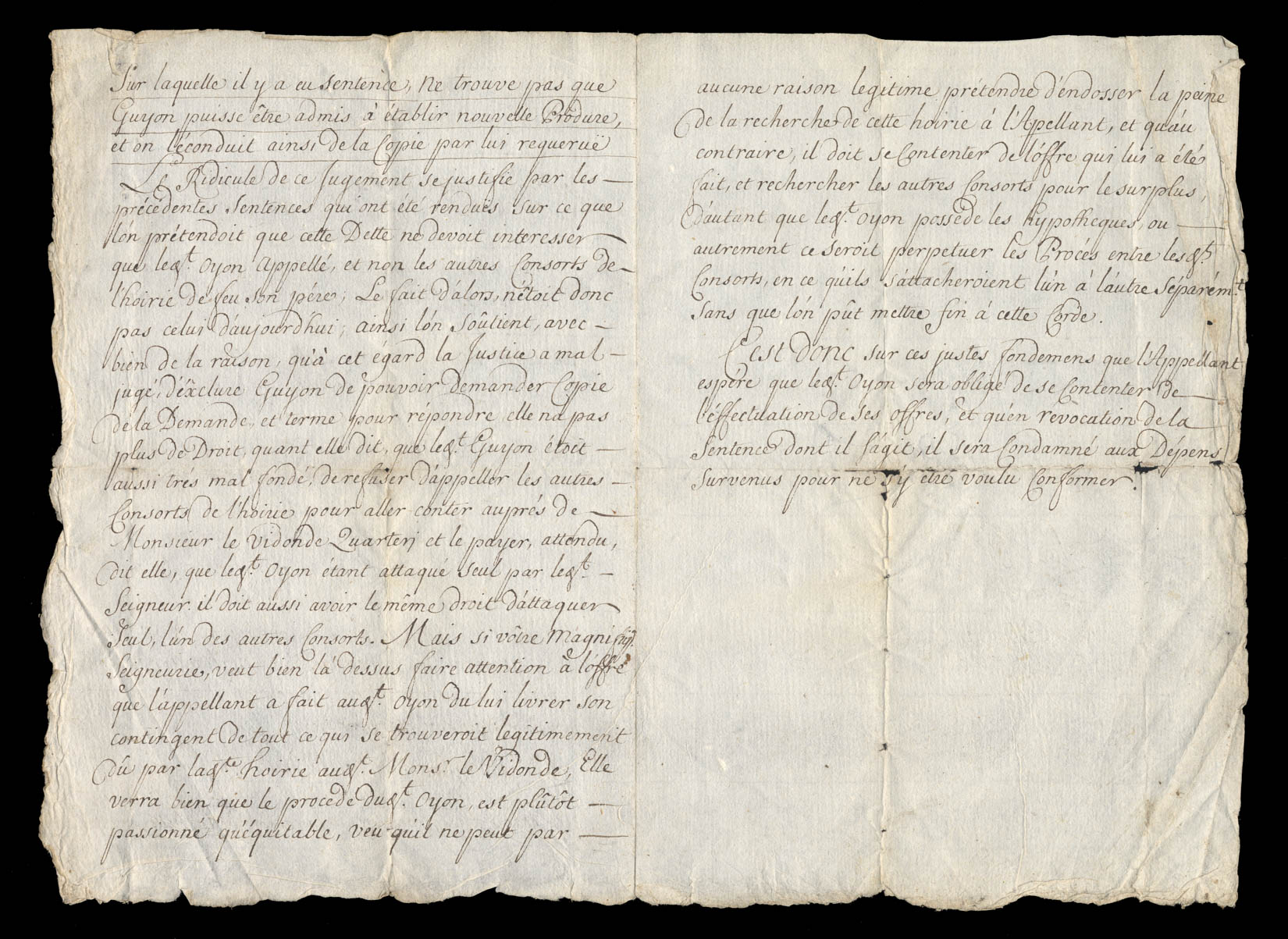 Grief pour Jean Pierre Guyon des Posses. Pages 2 et 3