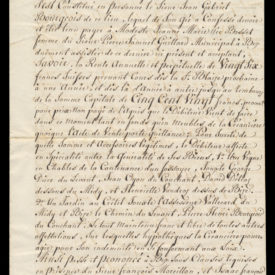 Lettre de rente du 18 novembre 1820. Page 1