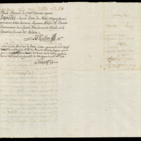 Papier du 11 décembre 1777. Acquis perpétuel en faveur d'honnête Gabriel Paillard de Fenallet, fait d'honnête Jean Jaques Cherix de l'Allex. Pages intérieures