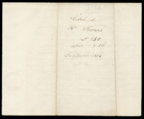 Cédule d'Henri Thomas, du 9 janvier 1864. Couverture