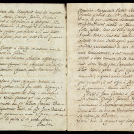 Papier d'un partage absolu entre les enfants de feu Jean Jaques Valet de l'Echaux de Bex daté du 11 janvier 1815. Pages 2 et 3