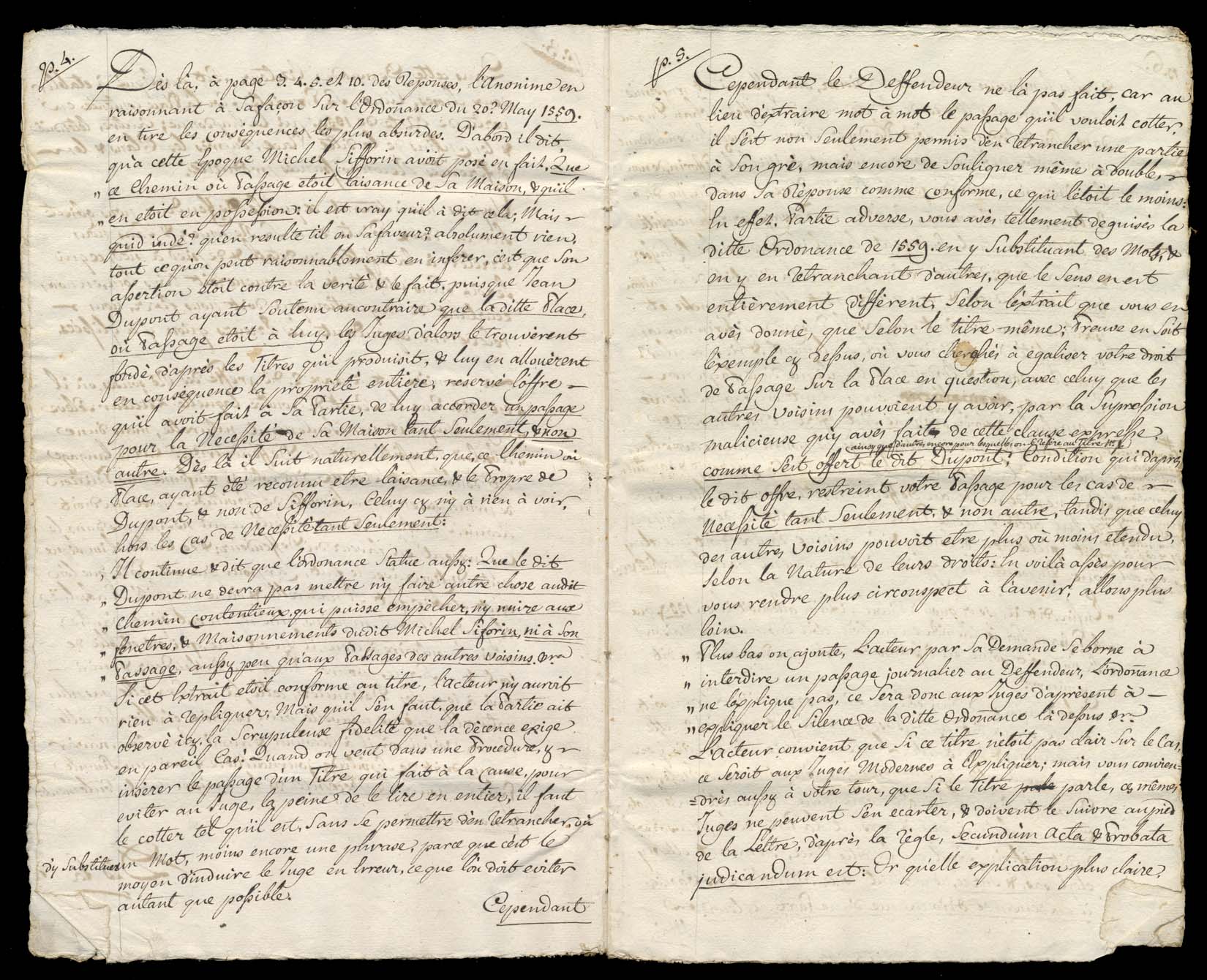 Reppliques pour le sieur Conseiller Valet contre le Tanneur Abraham Rapaz. Produite en Justice le 8 janvier 1778. Page 4 et 5